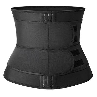 China Breathable Wholesale Waist Trainer 2 Straps Neoprene Corsets Sweat 3 Breasted Shapewear for sale