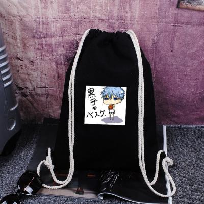 China Customized Cheap Cotton Canvas Polyester Waterproof Drawstring Foldable Backpack for sale