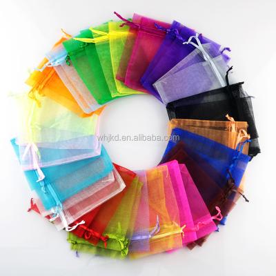 China Biodegradable Biodegradable Organza Drawstring Bag Pouch With Multiple Color for sale