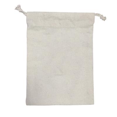 China Factory Outlets Recyclable Handmade Organic Muslin Drawstring Gift Bag With Custom Logo for sale