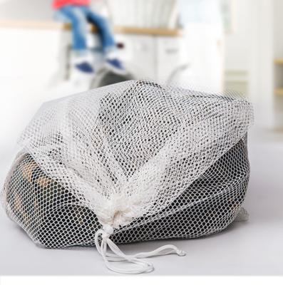 China Recyclable Wholesale Promotional Cheap Drawstring Mesh Bags With Logo for sale