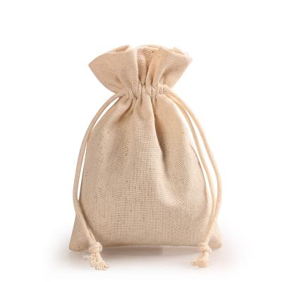 China Eco-friendly Durable Wholesale Cotton Fabric Drawstring Bag Cotton Canvas Bag for sale