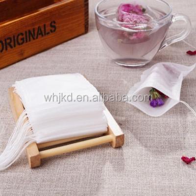 China Custom BIODEGRADABLE Promotional Non Woven Empty Tea Bags Filters With String for sale