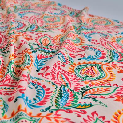 China RL Paisley Fabric Wrinkle-Resistant Tear-Resistant Printed 100% Polyester Printed Fabric for sale