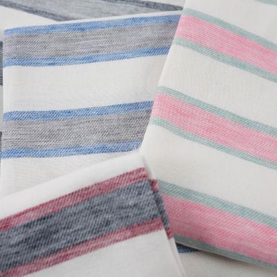 China RL China hometextile fabric from Thailand manufacturer of textiles stripe cotton polyester fabric hemp evening breathable canvas fabric for sale