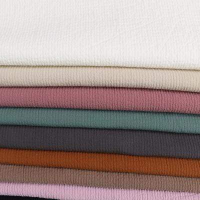 China Free Samples 100%C RL Free Samples 100%C Cotton Garment Fabric Dress Home Service Double Pleated Cotton Fabric Jacket Pleated OEM Striped Fabric for sale