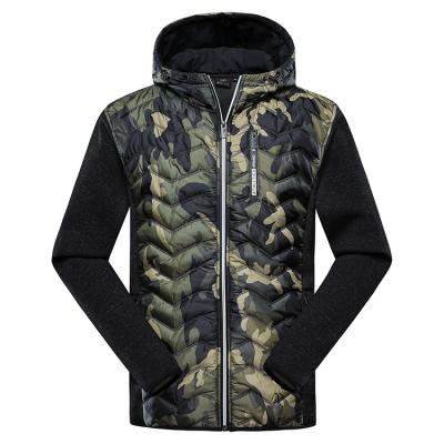 China 2021 QUICK DRY wholesale low price zipper camouflage graphic man padded jacket for sale