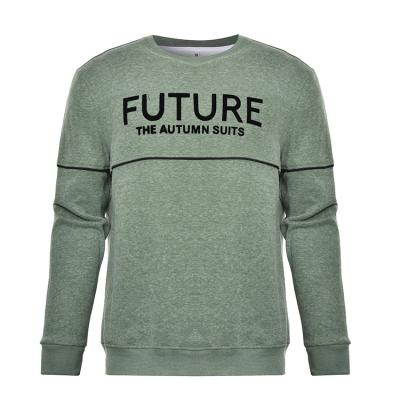 China 335 Gsm Fashion Anti-Wrinkle 85% Polyester 15% Cotton Fleece Custom Man Casual Round Neck Long Sleeve Sweatershirt for sale