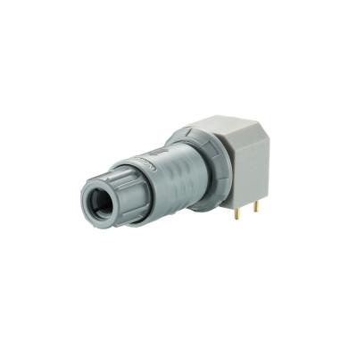 China Power P Series Medical Plastic Multi Pin Circular Connector With Right Angle Contacts For PCB for sale