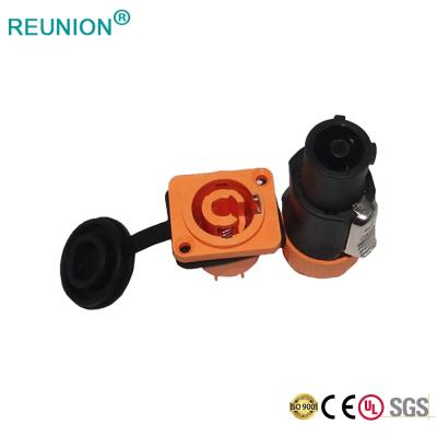 China 3pins Power Crimp Terminal Field Installation Nylon Material Waterproof IP67 Power Connector for sale