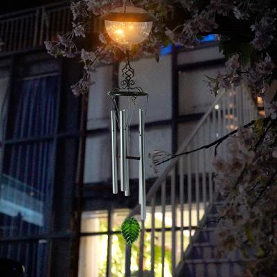 China Fascinating Solar Floating LED Wind Chime Light SOL4212 Waterproof Warm White Hanging Light for Garden Decoration for sale