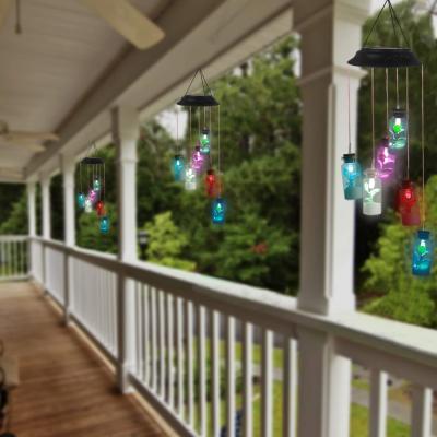 China Art Decor SOL4110 Solar Bottle Wind Chime Wish Light LED Waterproof Hanging Light for Garden Decoration for sale