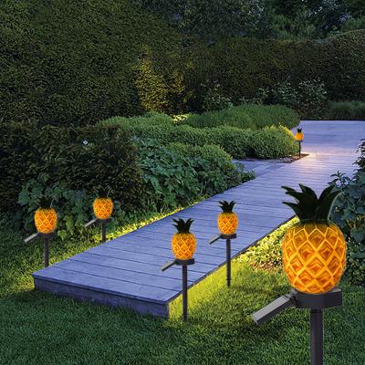 China SOL9112 Pineapple Plug-in Solar Powered Waterproof Stake Light Warm White Light For Garden Decoration for sale