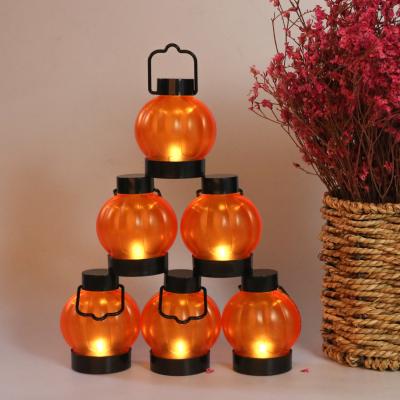 China CDL2209-6 Creative Battery Operated Battery Operated Orange Lanterns For Halloween Party Decoration for sale