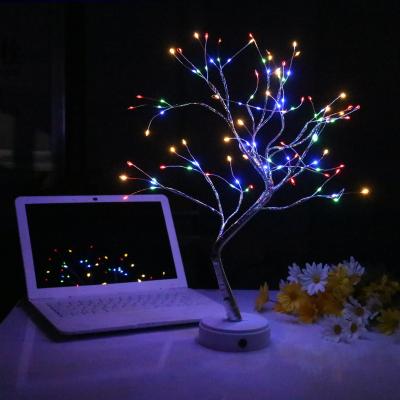 China SL4110 LED Tree Light Rechargeable Colorful USB Port Touch Sensor Switch For Home Decoration for sale