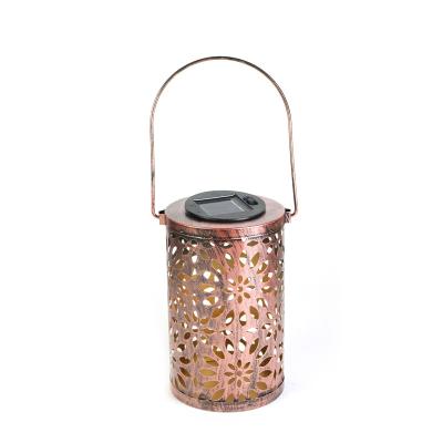 China Hot Selling Solar Charging Metal Hanging Solar Lamp, Solar Cavity Iron Garden Lights, Outdoor Solar Led Lantern for sale