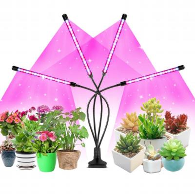 China Seed Starting Spectrum Indoor Desk Full Gooseneck Clip 4 Head Led Usb 360 Flexible Plant Lamp Grow Light for sale