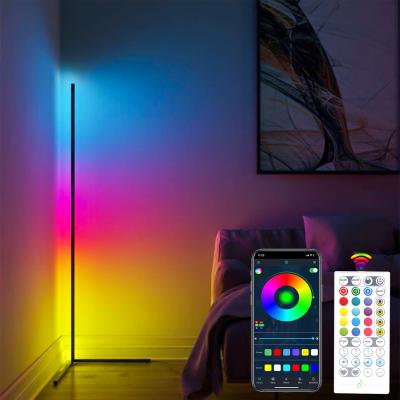 China Modern High Quality Smart Ambient Color Changing Corner Light Floor Lamps For Modern Living Room for sale