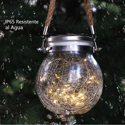 China Other Outdoor Decorative Solar Powered IP65 Bottle Slot Pot Waterproof Portable Waterproof Garden 30 LED Hanging Glass Fairy Lights for sale