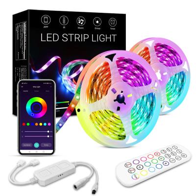 China Other LED Strip Lights RGB Segmented Color Control Picking Music Timing LED Lights Work with APP Control for Bedroom Christmas Decor for sale