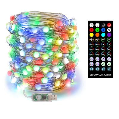 China Christmas Decoration String Light With 40keys App Controller Christmas Fairy Lights 10Meters 100leds RGB Remote USB Plug Light for sale