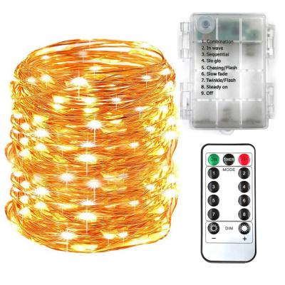 China 2/5/10M Outdoor Waterproof 13Key USB LED Plastic String Lights Garlands Scallop Fairy Decorations for New Year Christmas Tree Lights for sale