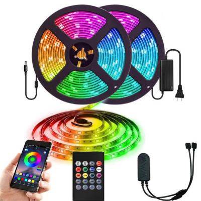 China 5050 residential lights with remote control 12v RGB LED kit smart phone app with flexible strip waterproof lamp for sale