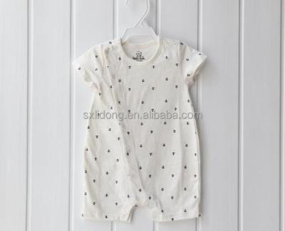 China Short Sleeve Cotton Baby Bodysuit Natural Plain for sale