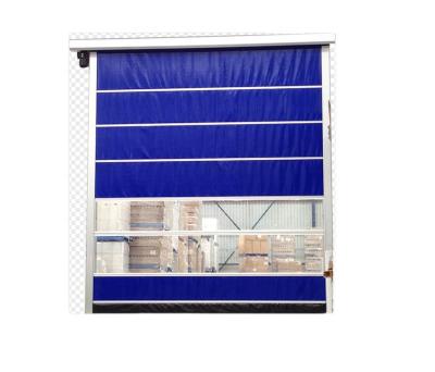 China High Speed ​​LangGou PVC Windproof Curtain Door Warehouse Rolling Shutter Doors With Clear Window for sale