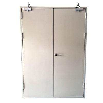 China LangGou Fire Protection Class B Galvanized Fireproof Board Doors Filled Perlite Machine Room Security Door With Sequencer for sale