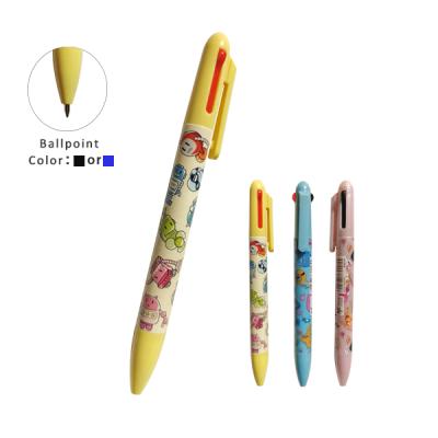 China FUNWOOD GQC Promotional Pen Factory Supplier 2 Colors Customized Barrel Ballpoint Pen Click Full Color Printing Plastic Pen for sale