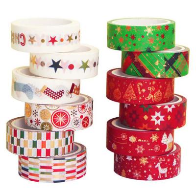 China FUNWOOD GQC Waterproof Christmas Design Decorative Adhesive Tape Order Customized Accept for sale