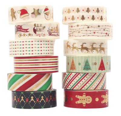 China FUNWOOD GQC Christmas Style Waterproof Creative Decorative Roll Tape Various Themes Newspaper Tapes for sale