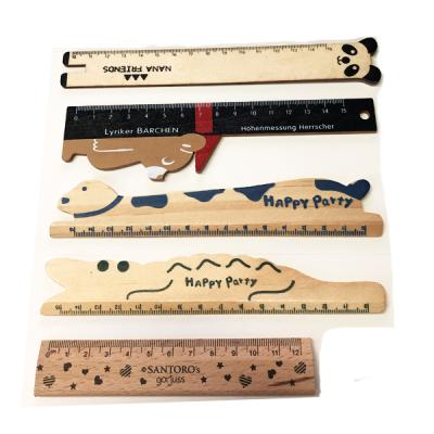 China FUNWOOD GQC Various Wooden Child Safety Printing Ruler for sale