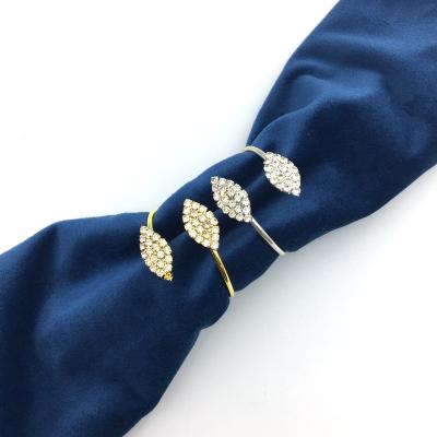 China Minimalist Elegant Napkin Ring Holder Rhinestone Napkin Ring Wedding Decoration Easter Pumpkin Napkin Button for sale