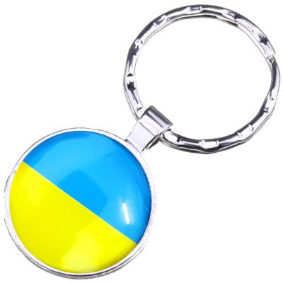 China Souvenir Promotional Gifts Wholesale Fashion National Flag Key Chain Crystal Glass Keychain Jewelry Souvenirs Pendant Gift for sale