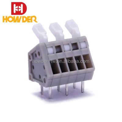 China A.W.G. 5.08mm Screwless Terminal Block 20~24 for sale