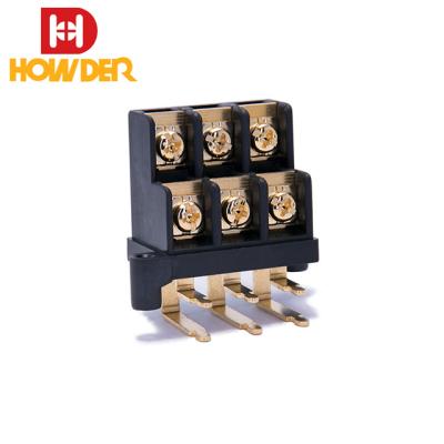 China Wire Connecting 11mm Mounting Ears Closed Barrier Terminal Block for sale