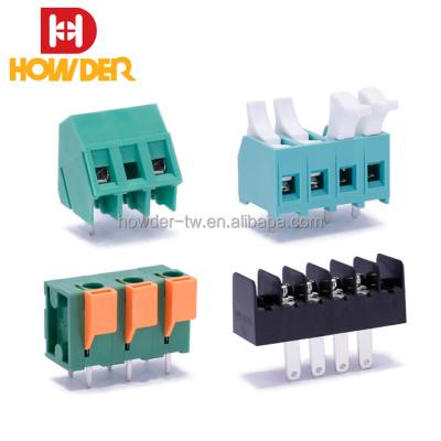 China Wire Connecting HOWDER Fence Screwless PCB Pluggable Connector Terminal Block for sale