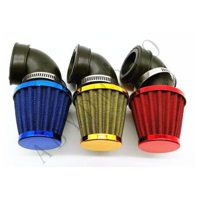 China HIGH QUALITY RACING MOTORCYCLE FILTER CLEANER UNIVERSAL MODIFIED BLUE YELLOW RED COLOR COOL STYLE 45MM BW350 for sale