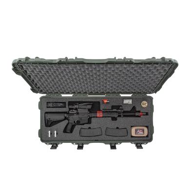 China Long Hard Plastic Wheeled Gun Case Shockproof Waterproof Shockproof Portable Rifle Case for sale