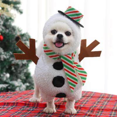 China Sustainable Pet Christmas Dog Clothes Christmas Holiday Santa Claus Warm Dog Pet Clothes Christmas Supplies for sale