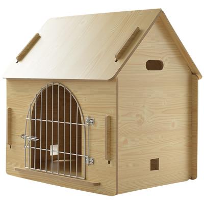 China Mattress Wooden Cat Litter Cat Litter Pet Cage Kennel Log Cabin Pet House Fence Travel Dog Pet Bed for sale