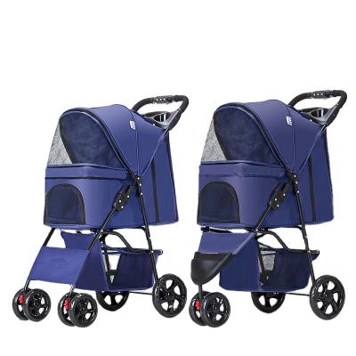 China Cheap Viable Luxury Pet Dog Strollers Trolley Folding Pet Carrier Dog Stroller for sale