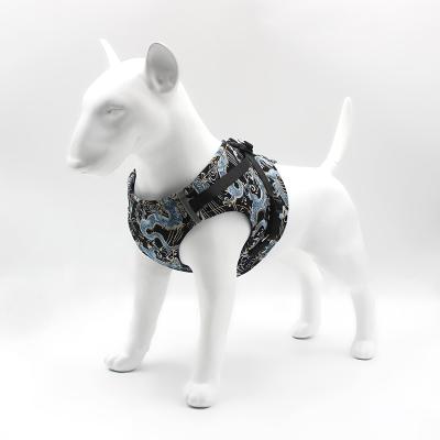 China New Dog Vest Chinese Border Style Dragon Chest Harness Pull Rope Stocked Reflective for sale