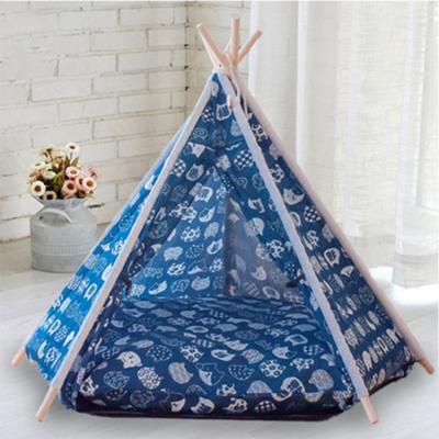 China Travel Pet Teepee Tent Or Beds Comfortable Pet Tent Dog With Kennel Washable And Foldable Tent for sale