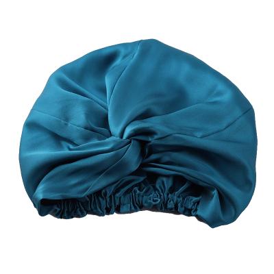 China Eco-Friendly Manufacturers Wholesale Comfortable Breathable Pleated Silk Striped Double Hat Night Cap Wholesale Hats for sale