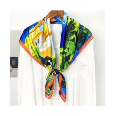 China Silk Paw Scarf For Women Pleated New Design Polyester Chiffon Luxury Brand Chiffon Silk Scarf for sale