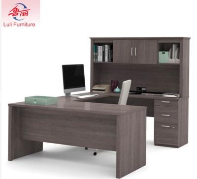 China Office Adjustable Wood Table Wooden Office Furniture (Height) Te koop