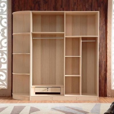 China (Size)Adjustable Modern Wooden Wardrobe Cabinet Modern Design Bedroom Wardrobe MDF Panel Furniture Te koop